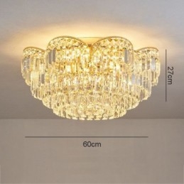 Kristallen plafondlamp met luxe ronde kristallen decoratie