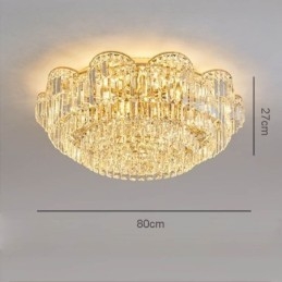 Kristallen plafondlamp met luxe ronde kristallen decoratie
