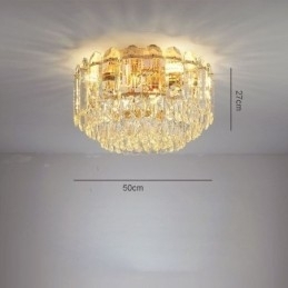 Kristallen plafondverlichtingsarmaturen met ronde kristallen decoratie