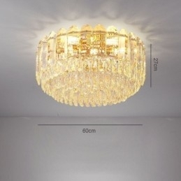 Kristallen plafondverlichtingsarmaturen met ronde kristallen decoratie