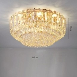 Kristallen plafondverlichtingsarmaturen met ronde kristallen decoratie