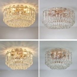 Kristallen plafondverlichtingsarmaturen met ronde kristallen decoratie