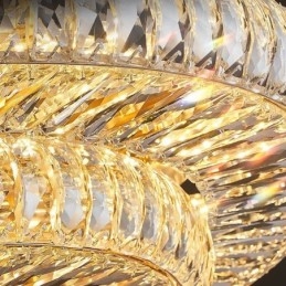 Kristallen plafondlamp met ronde kristallen decoratie