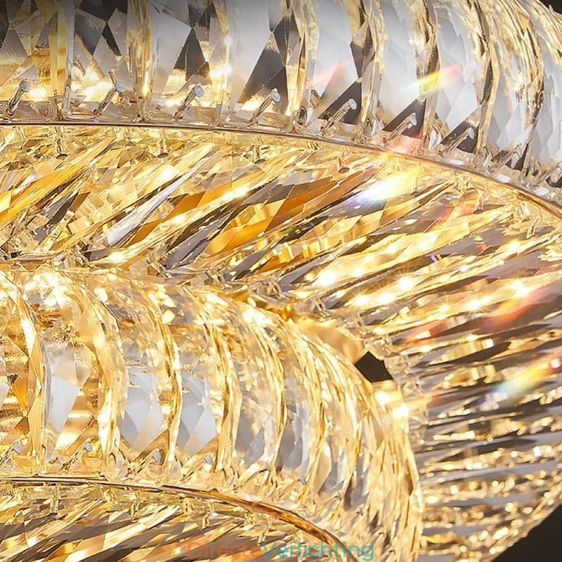 Kristallen plafondlamp met ronde kristallen decoratie