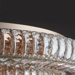 Kristallen plafondlamp met ronde kristallen decoratie