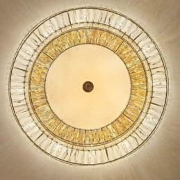 Kristallen plafondlamp met ronde kristallen decoratie