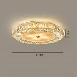 Kristallen plafondlamp met ronde kristallen decoratie