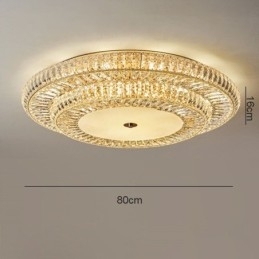 Kristallen plafondlamp met ronde kristallen decoratie