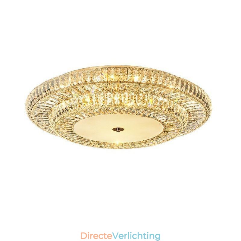 Kristallen plafondlamp met ronde kristallen decoratie