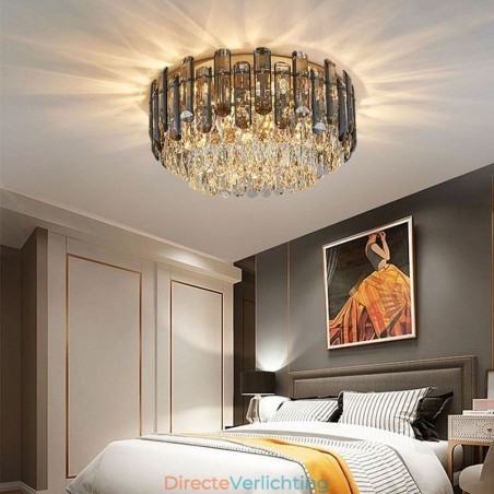 Kristallen plafondlamp, eenvoudige, moderne, ronde, decoratieve plafondlamp Kristallen plafondlamp, eenvoudige, moderne, ronde, decoratieve plafondlamp