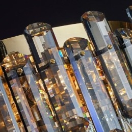 Kristallen plafondlamp, eenvoudige, moderne, ronde, decoratieve plafondlamp