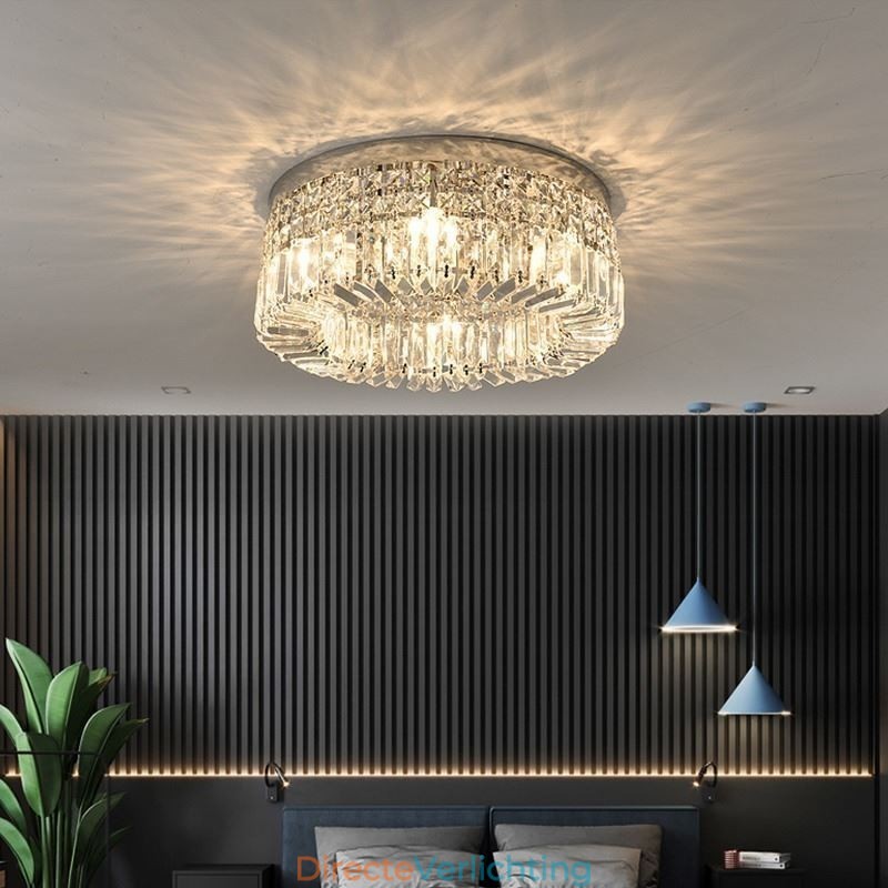 Moderne elegante plafondlamp, plafondlamp met kristallen