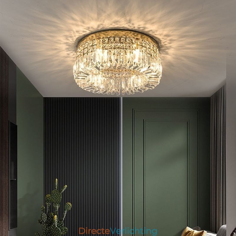 Moderne elegante plafondlamp, plafondlamp met kristallen