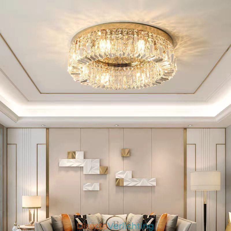 Moderne elegante plafondlamp, plafondlamp met kristallen