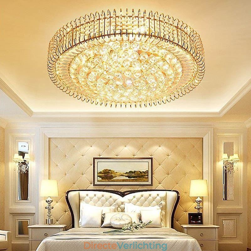 Europese stijl ronde plafondlamp met kristal