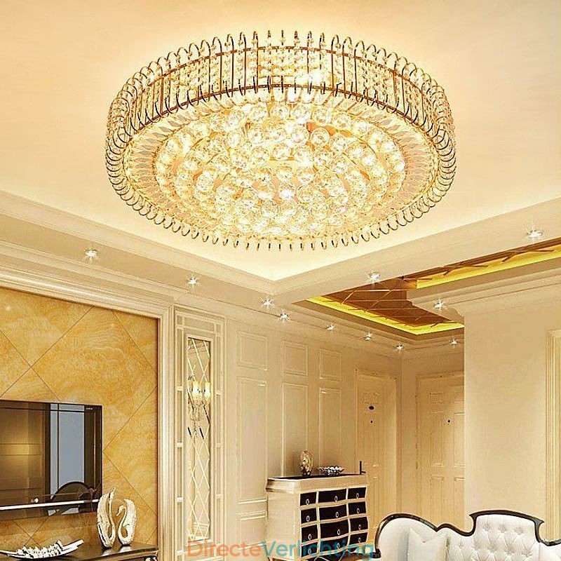 Europese stijl ronde plafondlamp met kristal