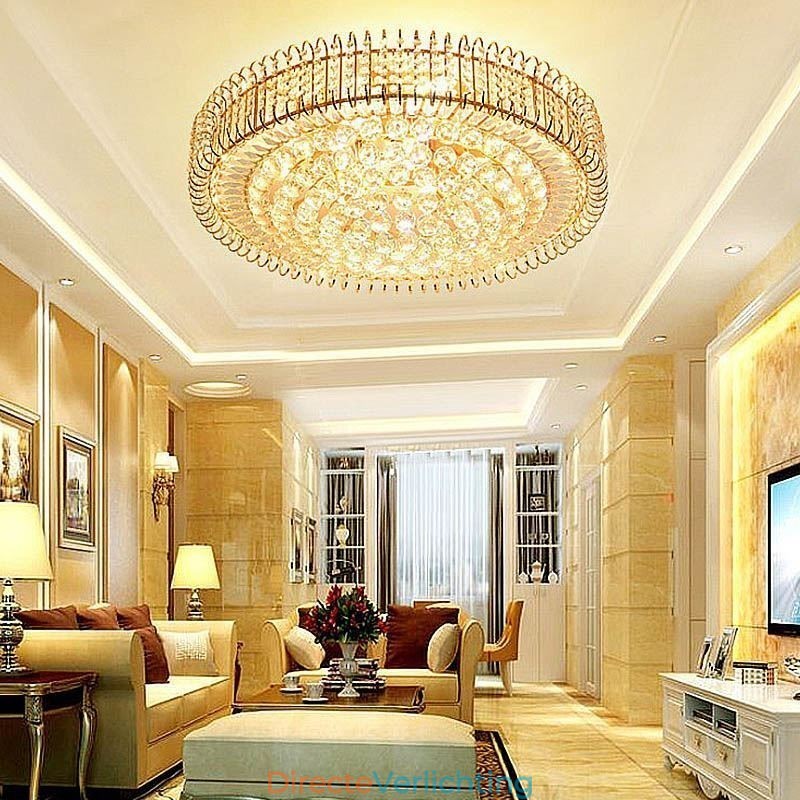 Europese stijl ronde plafondlamp met kristal