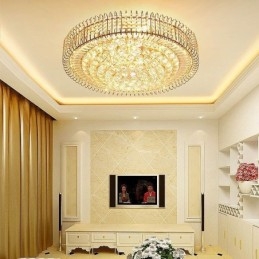 Europese stijl ronde plafondlamp met kristal
