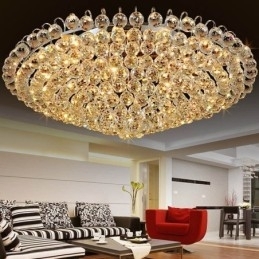 Europese stijl kristallen plafondlamp met ronde vorm