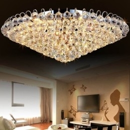 Europese stijl kristallen plafondlamp met ronde vorm
