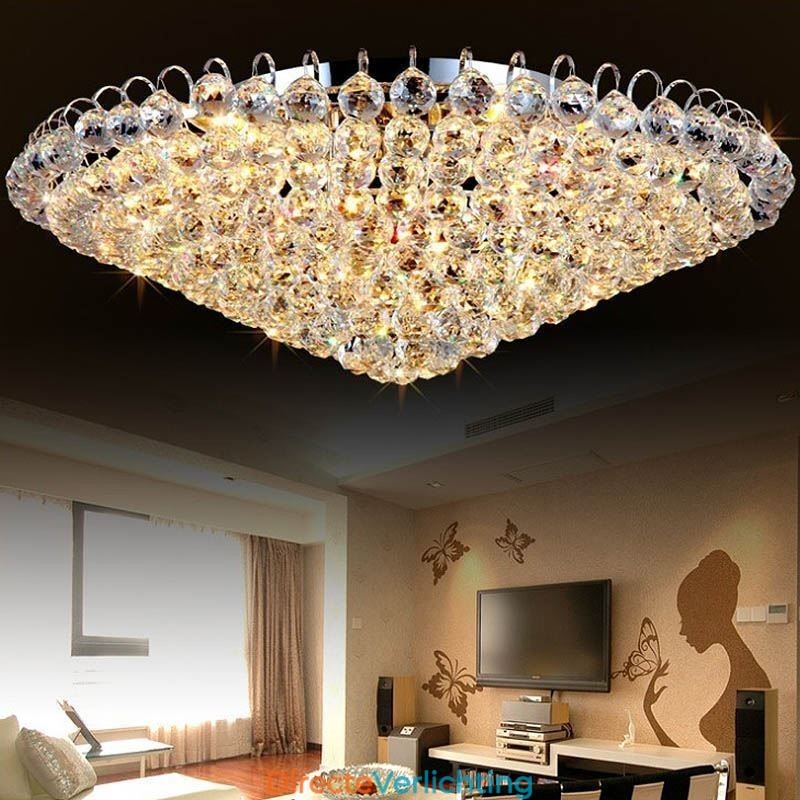Europese stijl kristallen plafondlamp met ronde vorm