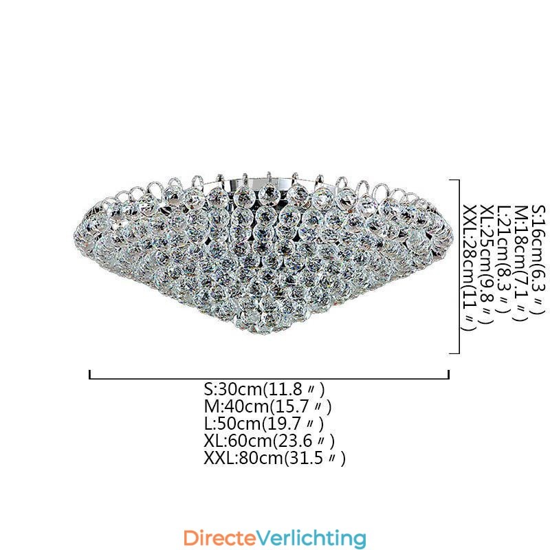 Europese stijl kristallen plafondlamp met ronde vorm