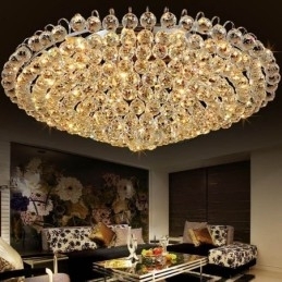 Europese stijl kristallen plafondlamp met ronde vorm