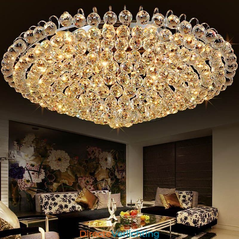 Europese stijl kristallen plafondlamp met ronde vorm