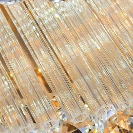 Europese vierkante kristallen kroonluchter met plafondmontage