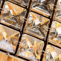 Europese vierkante kristallen kroonluchter met plafondmontage