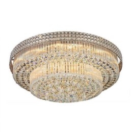 Moderne kristallen kroonluchter rond inbouw
