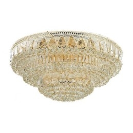 Luxe plafondlamp met kristallen, ronde lamp