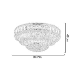 Luxe plafondlamp met kristallen, ronde lamp