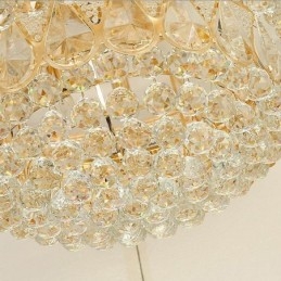 Luxe plafondlamp met kristallen, ronde lamp
