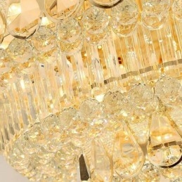 Luxe plafondlamp met kristallen, ronde lamp