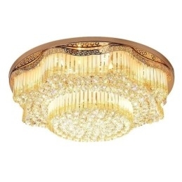 Moderne plafondlamp met kristallen, luxe ronde verlichting