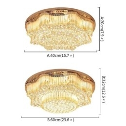 Moderne plafondlamp met kristallen, luxe ronde verlichting