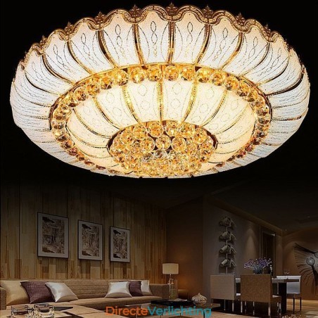 Moderne eenvoudige plafondlamp met kristallen, rond Moderne eenvoudige plafondlamp met kristallen, rond