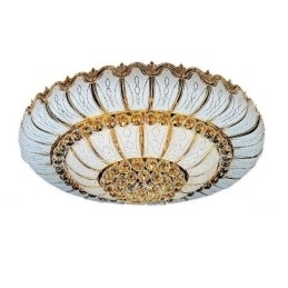 Moderne eenvoudige plafondlamp met kristallen, rond