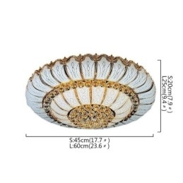 Moderne eenvoudige plafondlamp met kristallen, rond