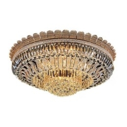 Luxe Kristallen Plafondlamp Goud Inbouw Ronde Verlichting