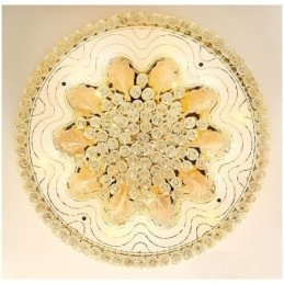 Elegante plafondlamp met gouden kristallen