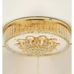 Elegante plafondlamp met gouden kristallen