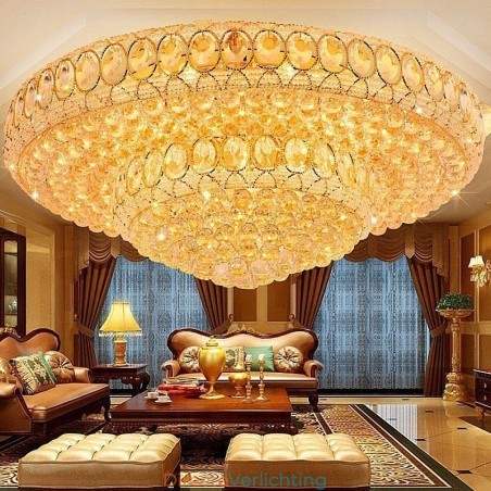 Luxe kristallen plafondlamp Europese ronde inbouwverlichting Luxe kristallen plafondlamp Europese ronde inbouwverlichting