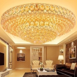 Luxe kristallen plafondlamp Europese ronde inbouwverlichting