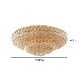 Luxe kristallen plafondlamp Europese ronde inbouwverlichting