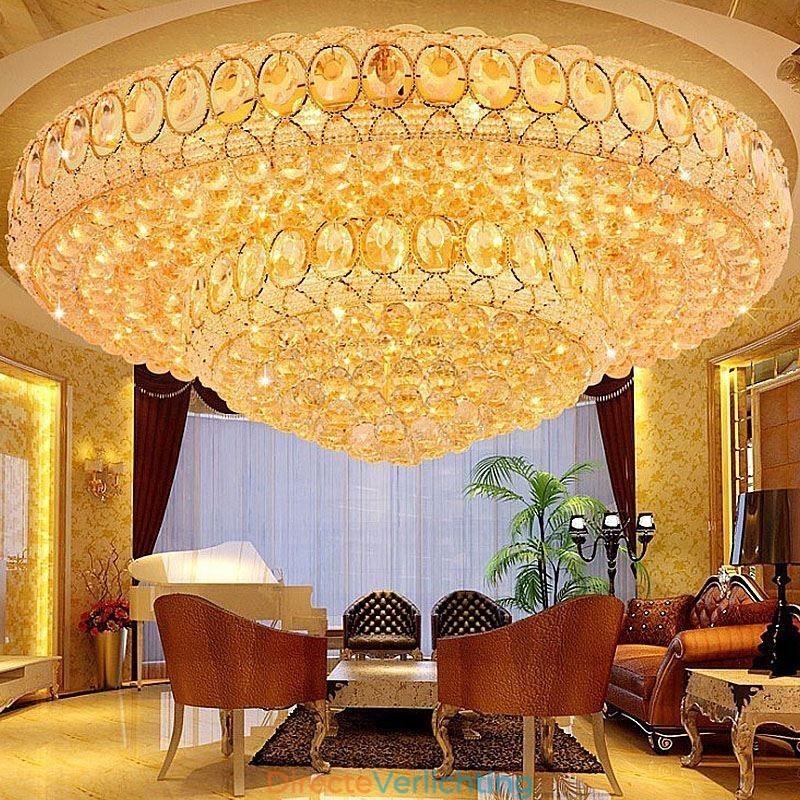 Luxe kristallen plafondlamp Europese ronde inbouwverlichting