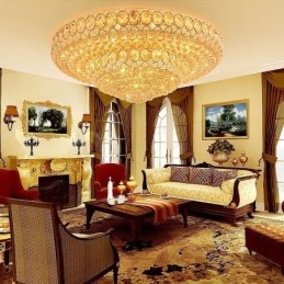 Luxe kristallen plafondlamp Europese ronde inbouwverlichting