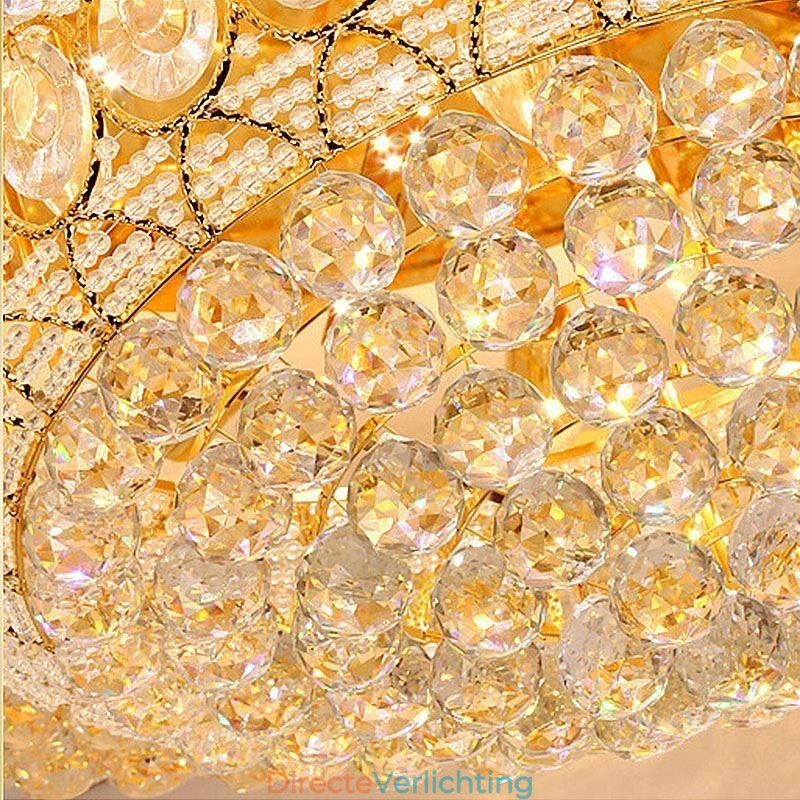 Luxe kristallen plafondlamp Europese ronde inbouwverlichting