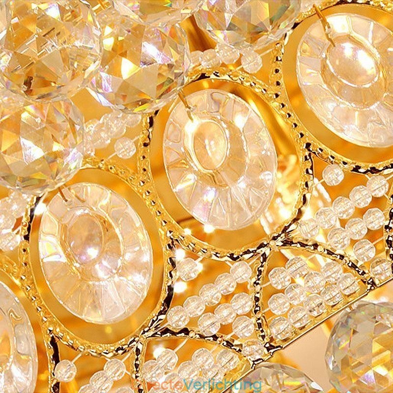 Luxe kristallen plafondlamp Europese ronde inbouwverlichting